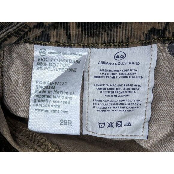 Adriano Goldschmied Womens Size 29 R The Farrah Skinny Ankle Animal Print Jeans - Picture 7 of 12